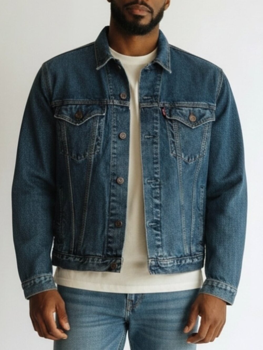 Vintage 1994 Levi’s Denim Trucker Jacket Men’s M 90s Blue Jean 75525
